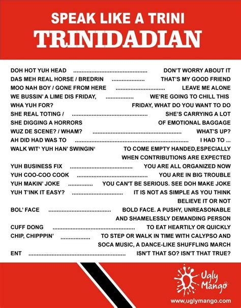 speak like a trini with this guide do you guys think it s accurate there are more phrases than