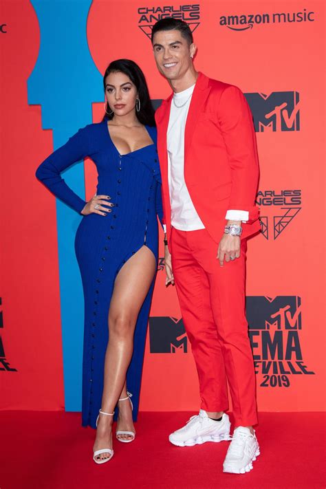 Georgina Rodriguez And Cristiano Ronaldo At Mtv Europe Music Awards In