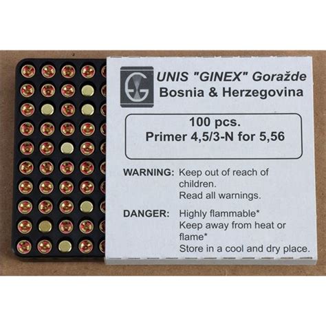 New 5000 Bulk Unis Ginex 556 Rifle Primers