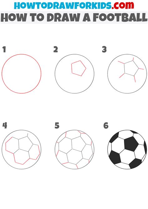 How To Draw A Football Easy Drawing Tutorial For Kids