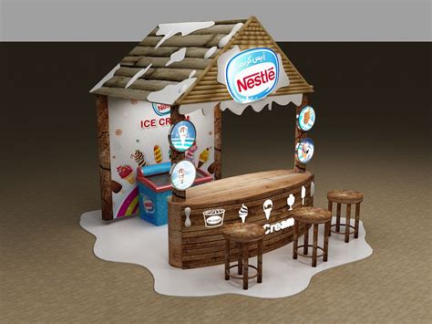 Nestlé Ice Cream Booth On Behance Stall Designs Booth Design Retail