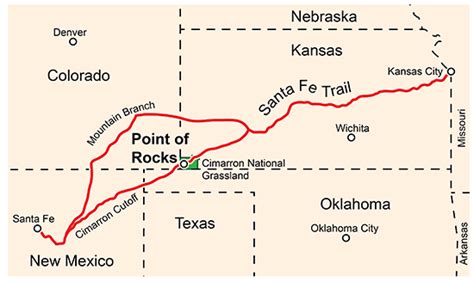 The santa fe trail was an historic trail from independence, missouri to santa fe, new mexico used in the 1800's for trade and military purposes. Current Research--Enigmatic Red Beds Exposed at Point of Rocks, Cimarron National Grassland ...