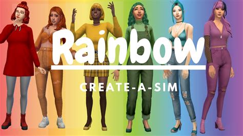 Rainbow Create A Sim Sims 4 Youtube