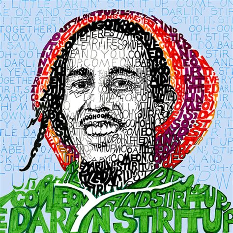 Bob Marley Stir It Up Word Art Poster Word Art Bob Marley