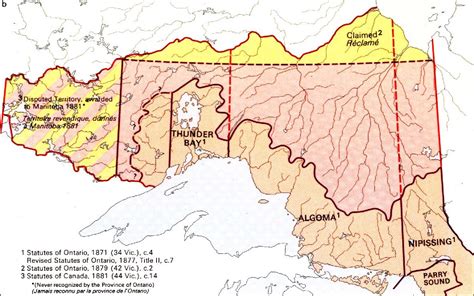 The Changing Shape Of Ontario Districts Of Northern Ontario 1881