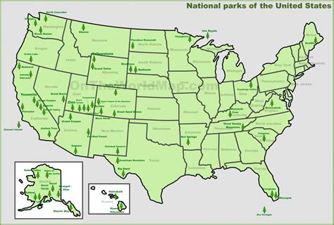 Printable Map Of National Parks In Usa Printable Us Maps