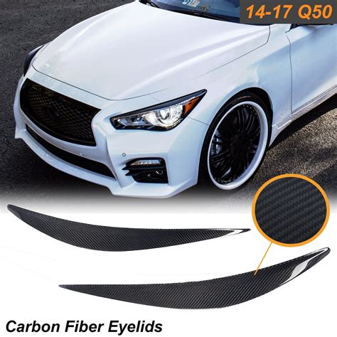 Xotic Tech 1 Set Carbon Fiber Eyelid Covers Headlight Eyebrow Lids Fit
