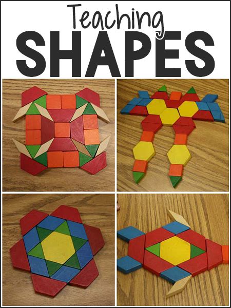 This fun exploring geometric shapes from little bins for little. Teaching Shapes in Pre-K - PreKinders