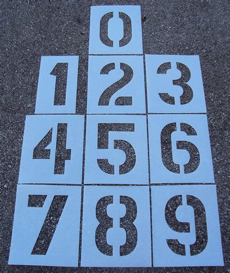 12 X 8 Parking Lot Number Stencils Kit 12 Inch 60 Mil 116