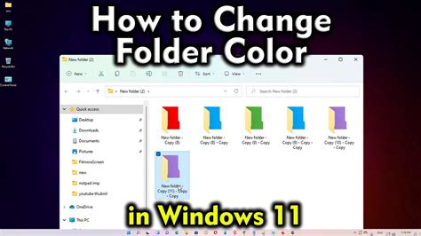 How To Change Folder Color In Windows 11 Youtube