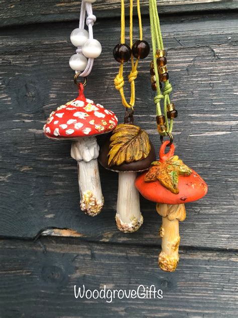 Mushroom Pendantnature Inspired Jewelleryunique Tt Etsy
