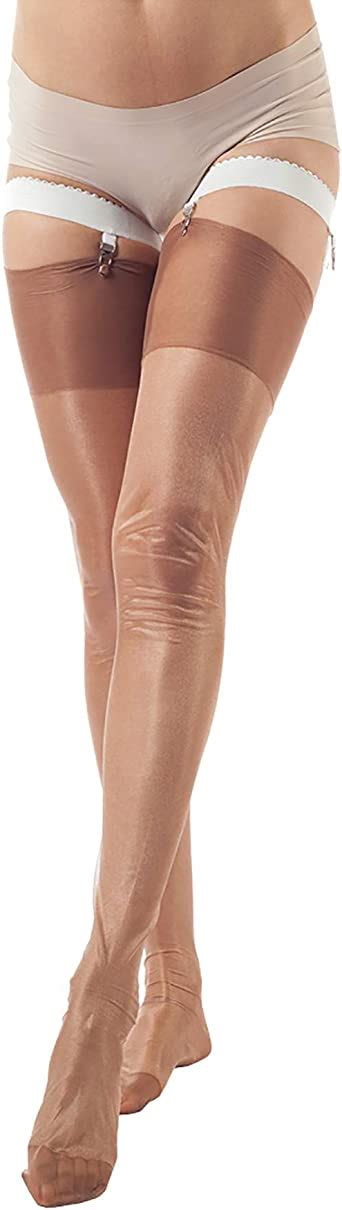 Sozixi Womens Non Stretch Nylon Stockings Real Nylon Stockings For