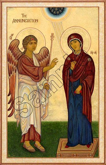 Annunciation Icon 10 X 6 5 Annunciation Icon Archangels