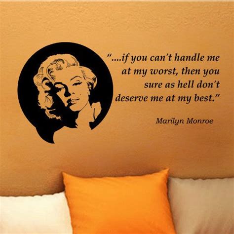Marilyn Monroe If You Cant Handle Me Inspirational By Kisvinyl 2199 Vinyl Wall Art Sticker