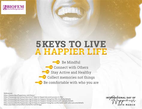 Five Keys To A Happier Life International Day Of Happiness Welcome