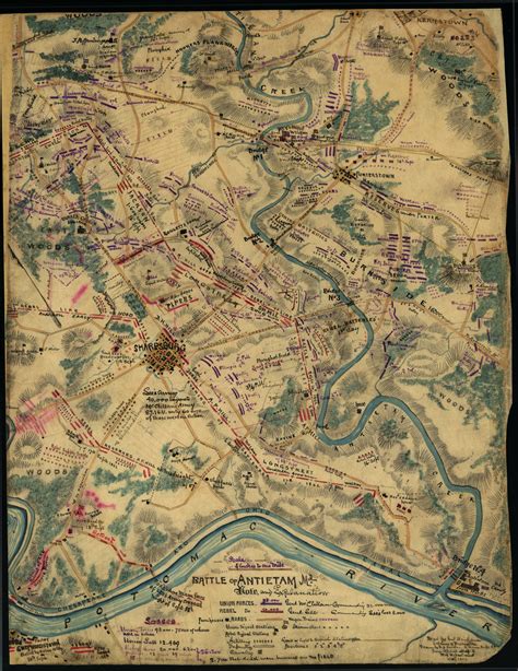Battle Of Antietam Md In This Extremely Detailed Map Sneden