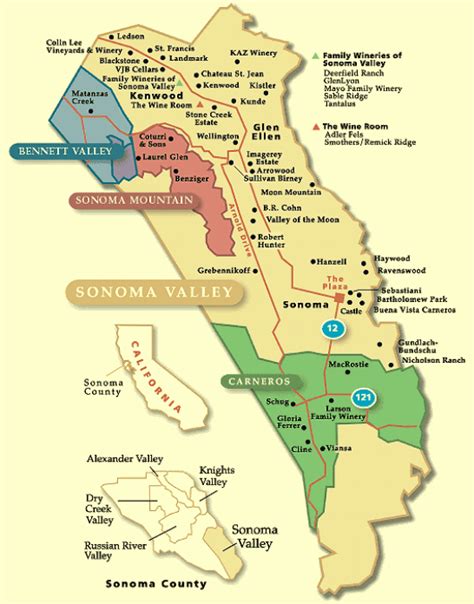 Valley Of The Moon Wine Map Sonoma Wineries Sonoma Valley Wineries