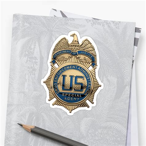 Drug Enforcement Administration Dea Special Agent Badge Over White