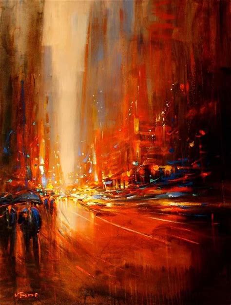 Dynamic Cityscapes Painted With Extreme Energy Abstract