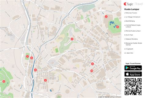 Kuala lumpur map(capital of malaysia) shows major landmarks, tourist places, roads, rails, airports, hotels, restaurants, museums, educational institutes, shopping centers etc. Karte von Kuala Lumpur ausdrucken | Sygic Travel