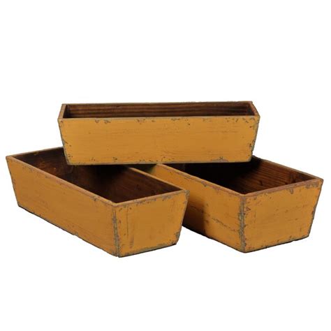 Antique Revival Pine Planter Box Set And Reviews Wayfair