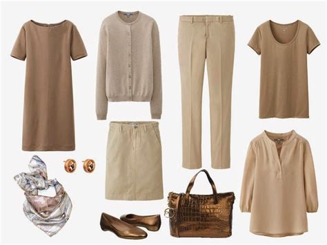 A 10 Piece Beige And Tan Travel Capsule Wardrobe For Getting Stress