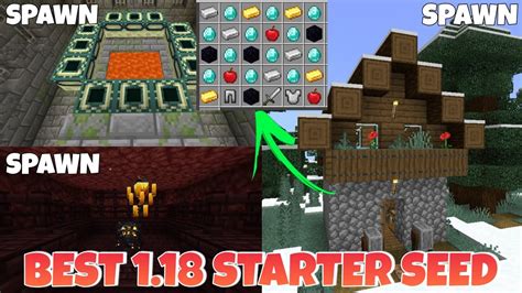 Best Ever Starter Seed For Minecraft Bedrock 1 18 Youtube