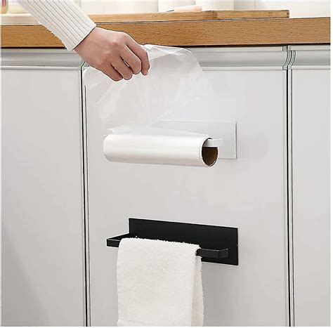 Kitchen Paper Towel Holder Under Cabinet Wall Mounted Self Adhesive
