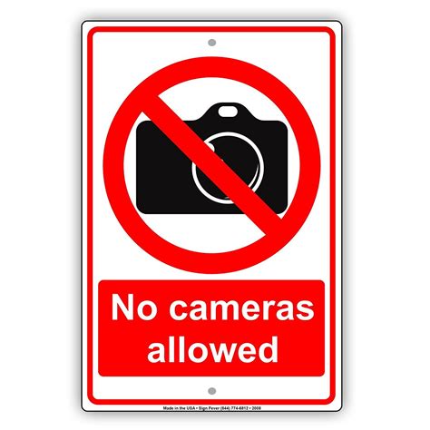No Cameras Allowed With Graphic Restriction Caution Alert Warning
