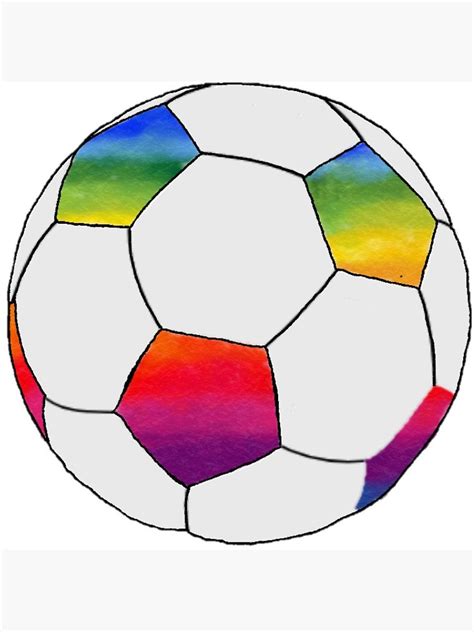 Rainbow Soccer Ball Clip Art