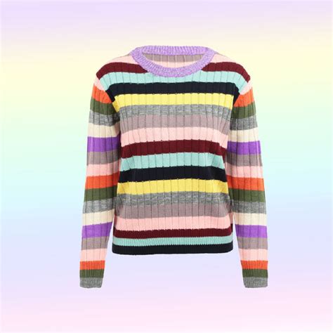 Rainbow Striped Sweater Kokopiecoco