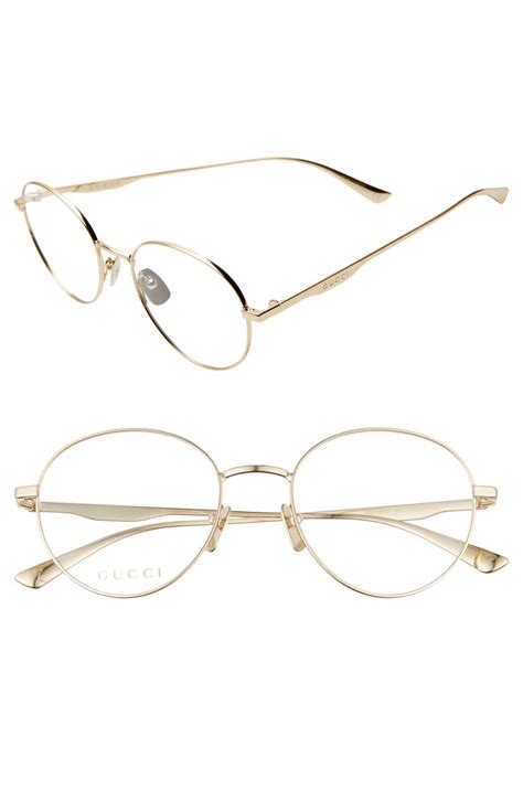 Gucci 53mm Round Optical Glasses Nordstrom