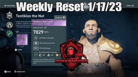 Assassin S Creed Odyssey Weekly Reset 1 17 23 YouTube