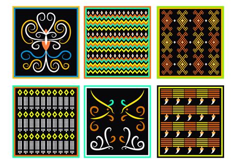 Download The Traditional Dayak Motif Vector 168525 Royalty Free Vector