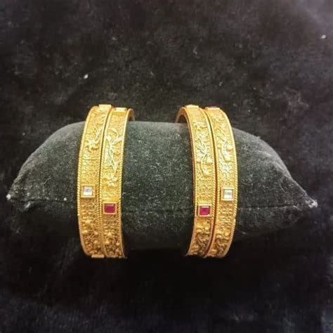 Golden Party Wear Artificial Brass Gold Plated Bangles At Rs 800pair In Mumbai