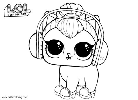 Lol pets coloring pages printable pupsta. LOL Surprise Pets Coloring Pages Kitty Kitty - Free ...