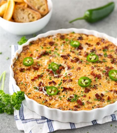 Cheesy Bacon Jalapeno Popper Dip The Chunky Chef