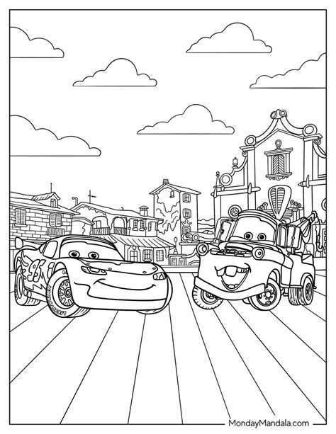 Lightning Mcqueen And Mater Coloring Pages