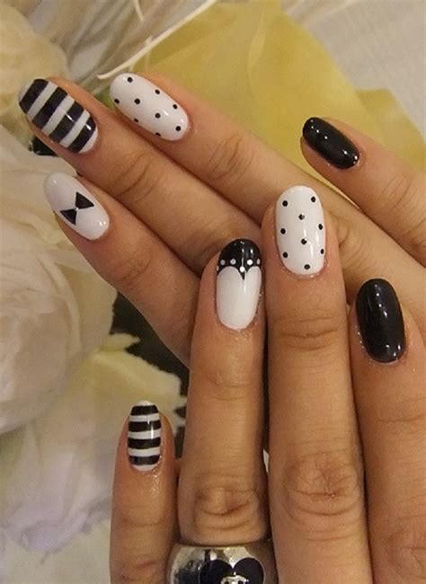 black  white nail art designs nenuno creative