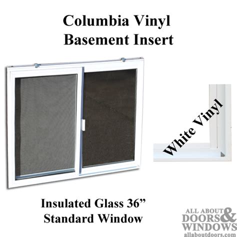 C 400 36 Vinyl Basement Window Insert Dual Pane Glass