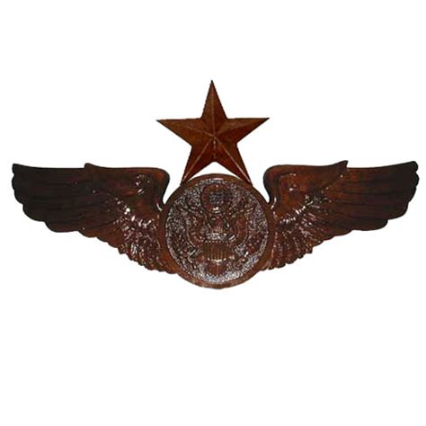 Air Force Usaf Senior Aircrew Wings Insignia Wooden Plaque