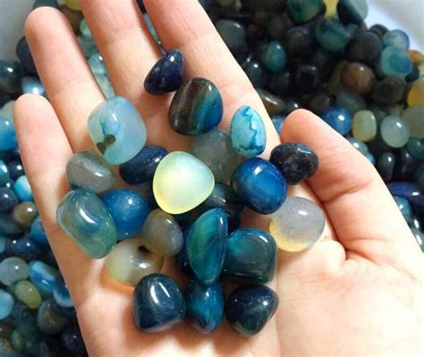 Blue Stone Raw Gemstone For Vase Filler Table Scatter Aquarium Decor
