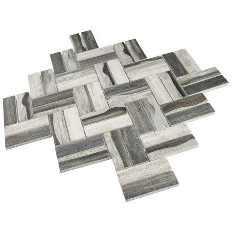 Supreme Tile Recycle 1 X 3 Porcelain Mosaic Wall And Floor Tile