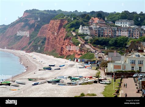The Beach And Cliffs At Budleigh Salterton Devon England UK Stock Photo Alamy
