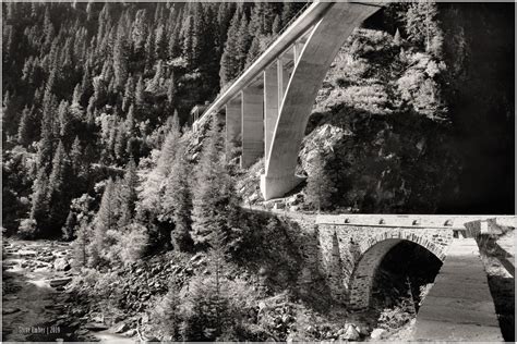 Val Di Lei Bridges Old And New Photo And Image World Monochrome