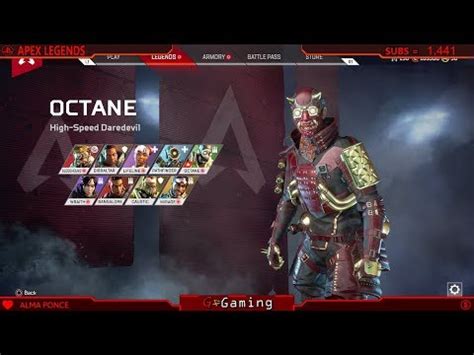 This is reflected in the design of his legendary skins. Apex Legends - Season 1 - New Octane Skin! - Live Stream ...