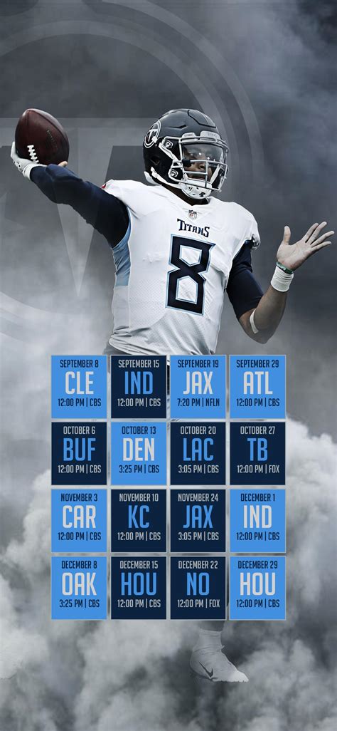The browser you are using is no longer supported on this site. A 2019 schedule wallpaper I made. (Link to more in comments) : Tennesseetitans