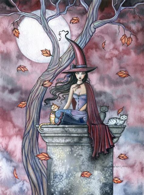 Witch Cat Autumn Fine Art Print By Molly Harrison Winds