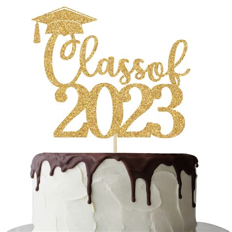 Buy Class Of 2023 Cake Topper 2023 Graduation Party Decor Congrats