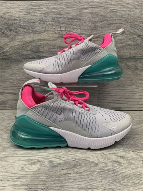 Nike Air Max 270 South Beach Womens Size 5 Grey Pink Teal Ah6789 065